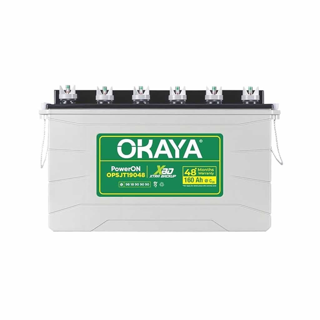 OKAYA PowerON OPSJT19048 160Ah Super Jumbo Tubular Battery