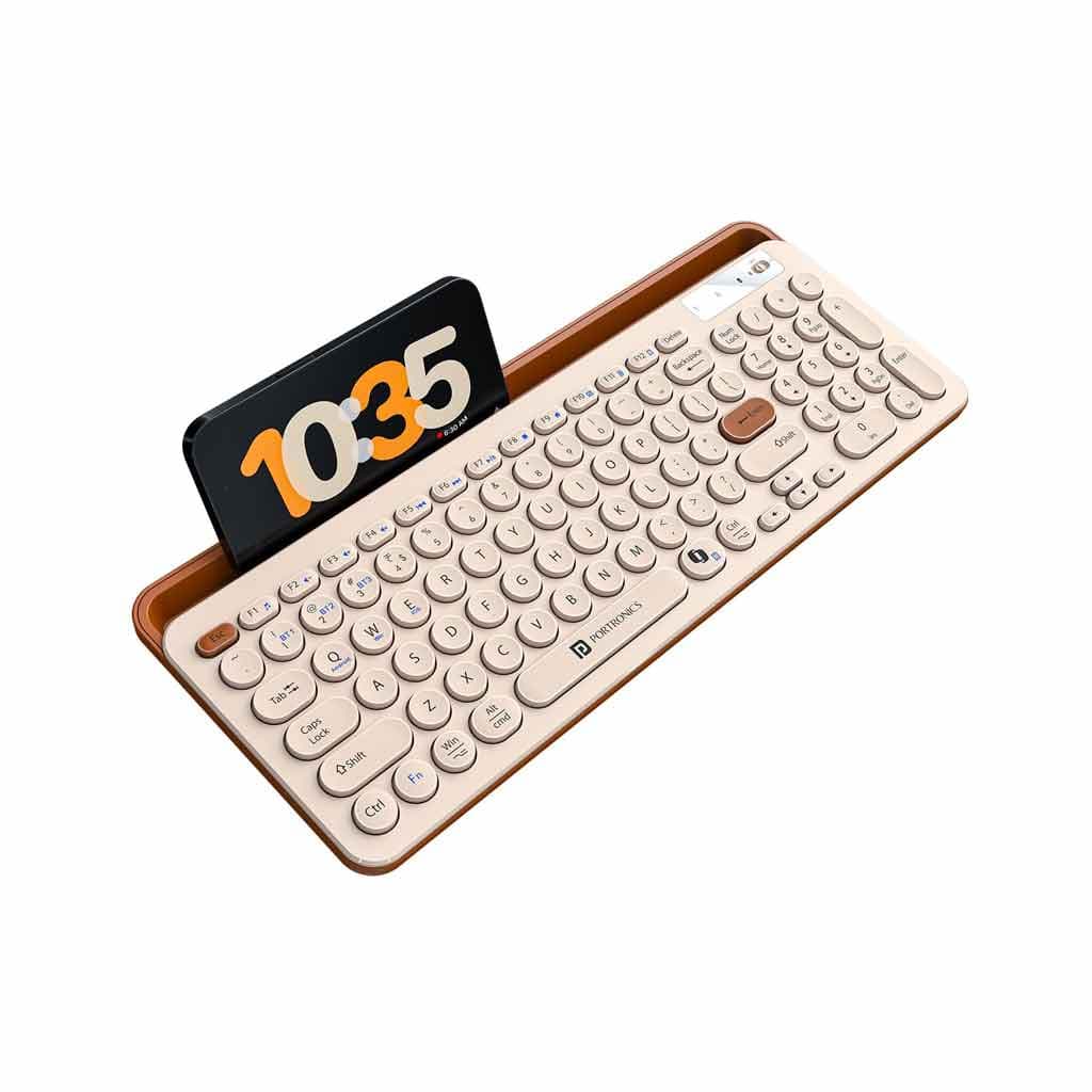Portronics Bubble 3.0 Wireless Keyboard (Beige)