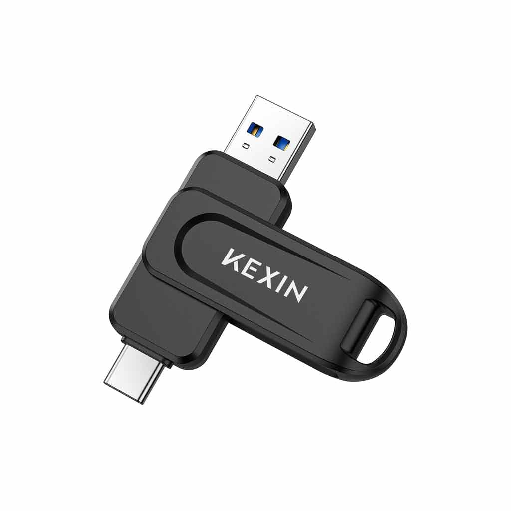 KEXIN Dual 64GB USB 3.0 Pen Drive – Black
