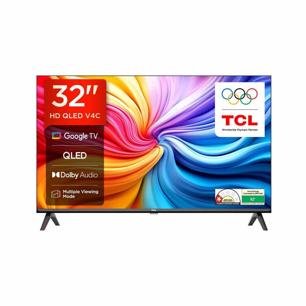 TCL 80 cms (32 inches) V4C Series HD Ready Smart QLED Google TV 32V4C