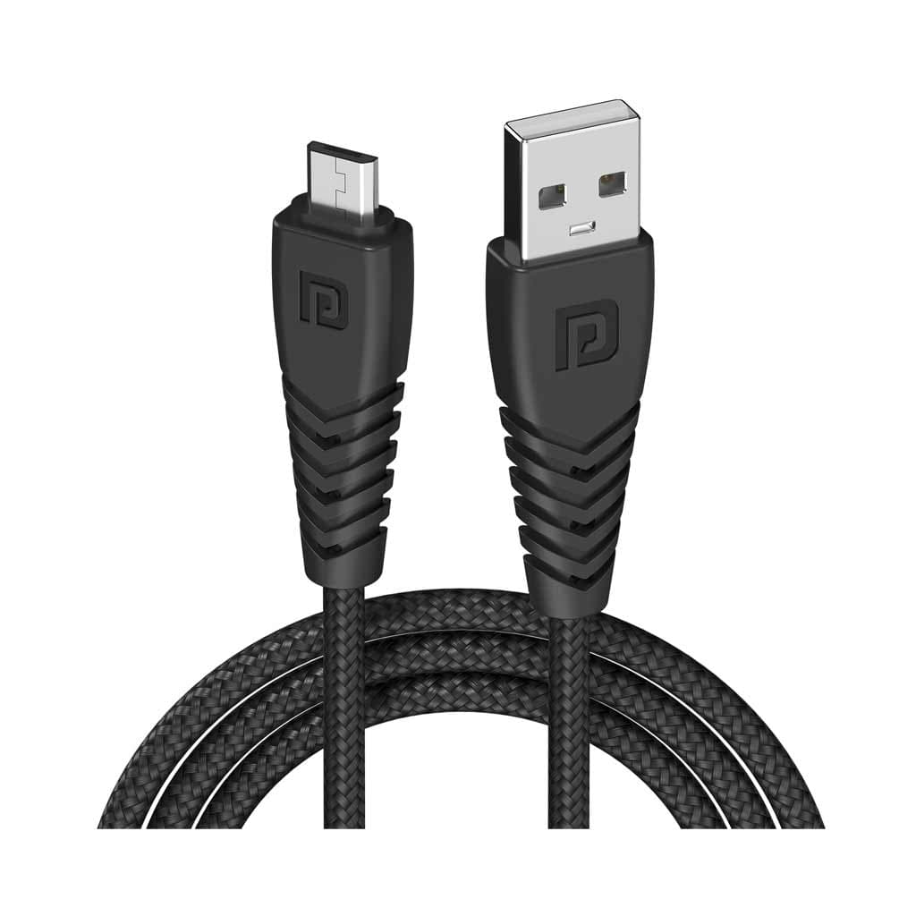 Portronics Konnect B Micro USB Cable 3.0A 1 Meter (Black)
