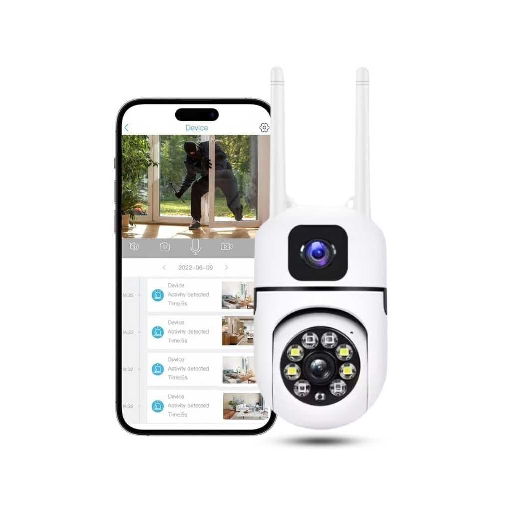 TP PLUS 4+4MP Smart WiFi PTZ CCTV Camera for Home Outdoor