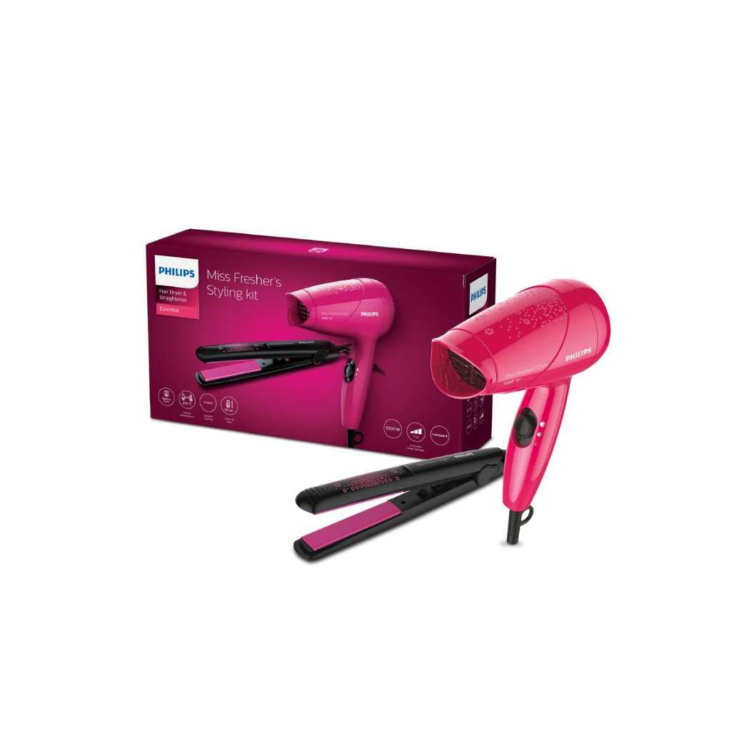 Philips Hair Dryer & Straightener Combo Kit (HP8643)