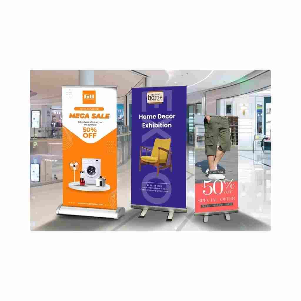 Custom Roll Up Standee 2 × 5 ft