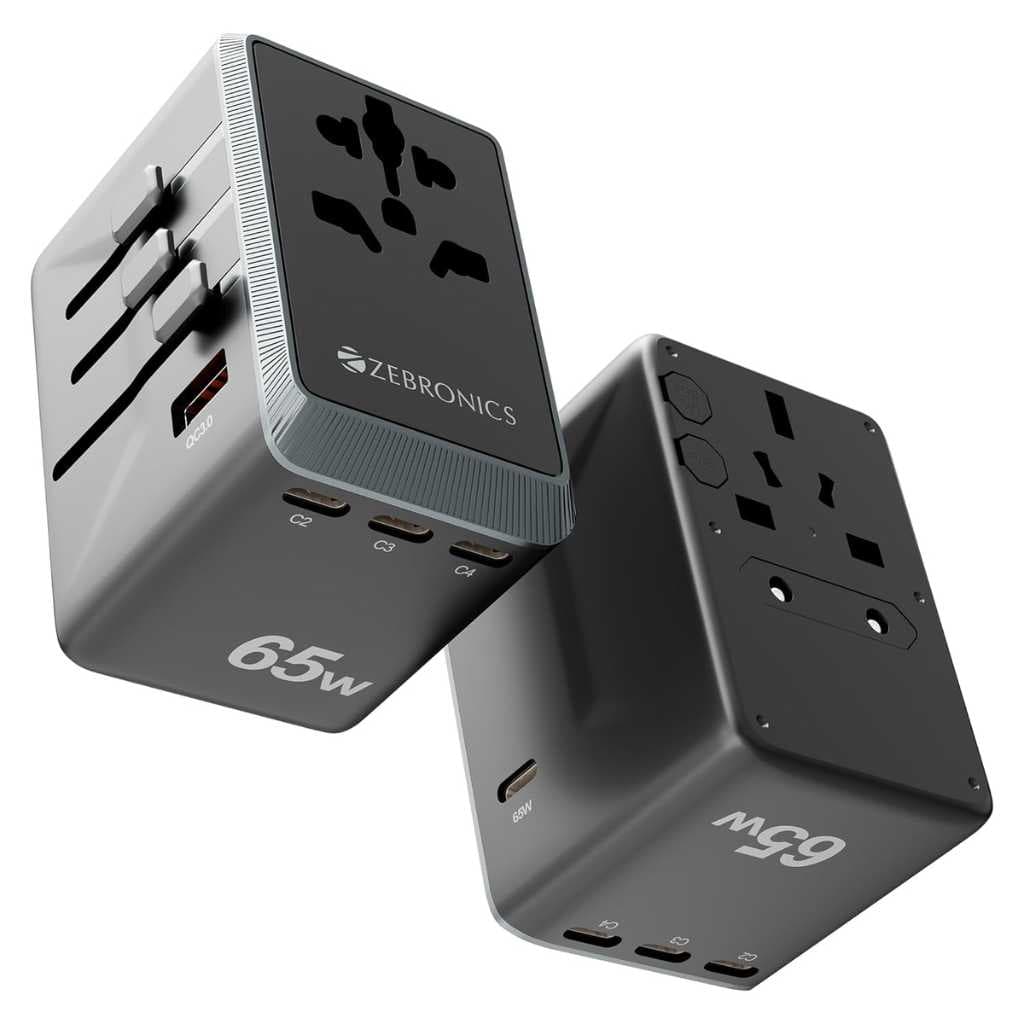 Zebronics Travmate 650 2500W All-in-One Travel Adapter