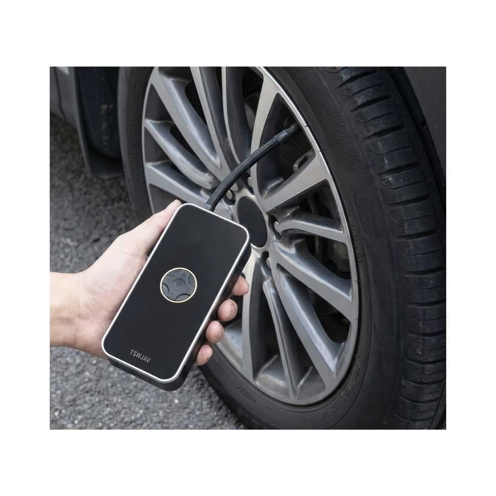 TSWJAV Portable Cordless Tyre Inflator Air Compressor Pump