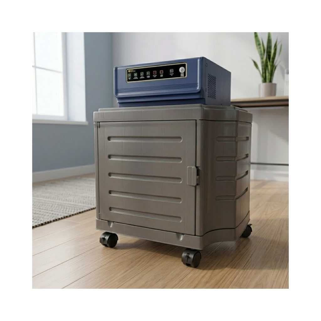Inverter Trolley Stand with 360° Rotating 5 Wheels