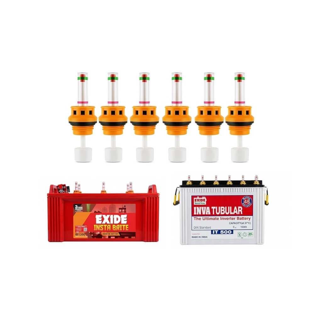 Exide Inverter Battery Water Level Float Indicator Cap Set