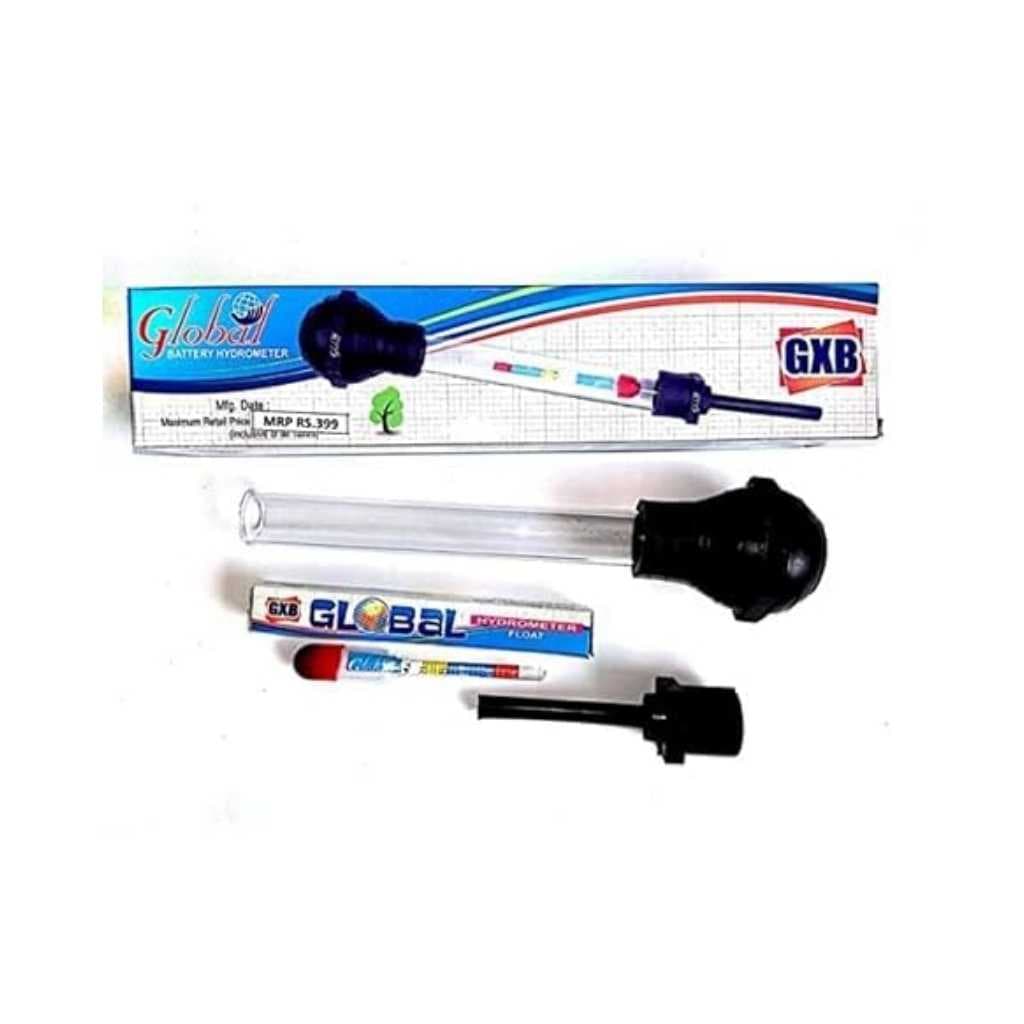 Global 12 Volt Inverter Battery Hydrometer with Acid Filler Specific Gravity Tester
