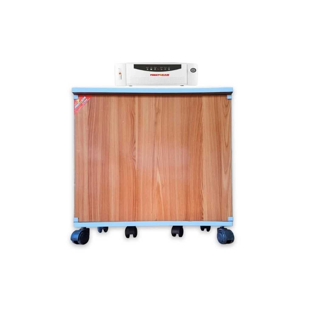 Wooden Inverter Battery Trolley Box Cabinet – Regal White Edge