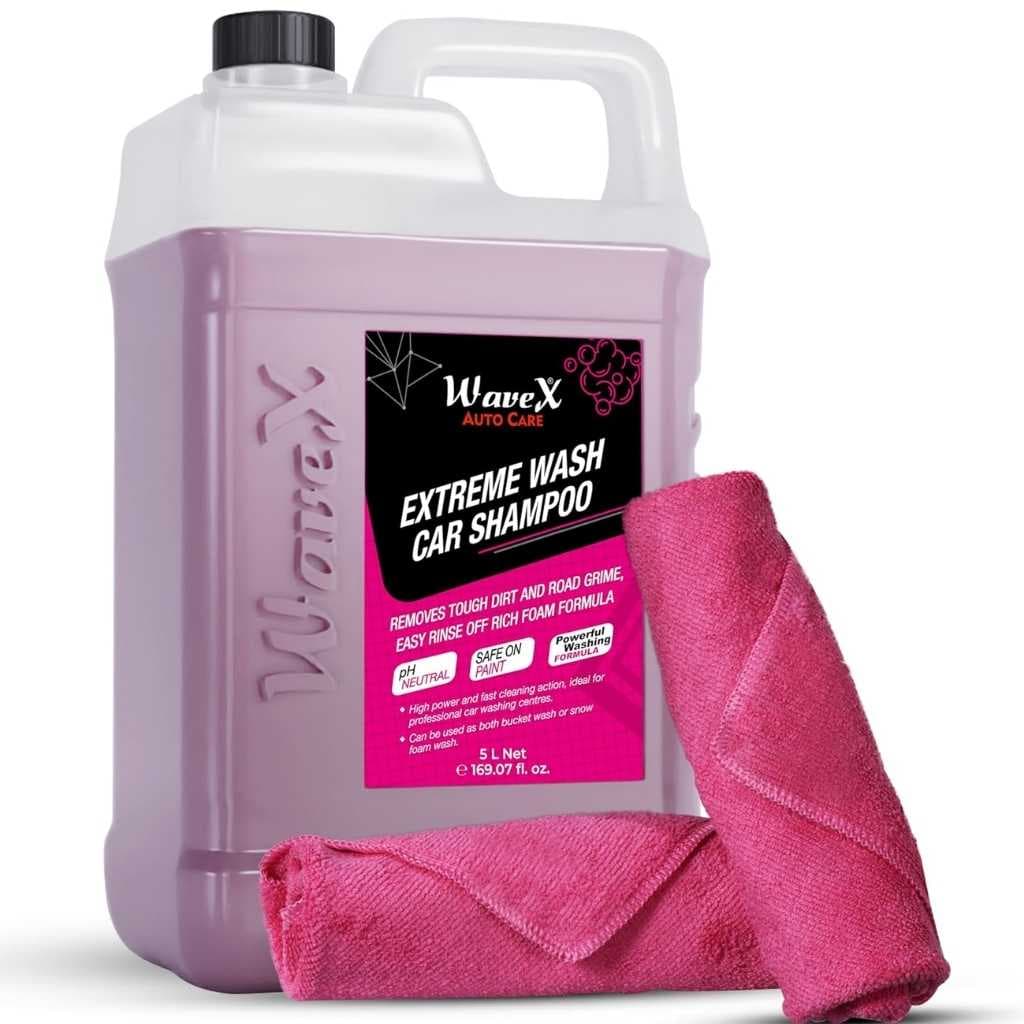 Wavex Car Shampoo Extreme Wash 5L with 2 Microfiber Cloths