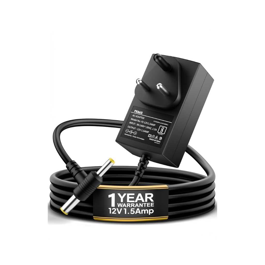 FEDUS 12V 1.5Amp DC Power Supply Adapter Converter