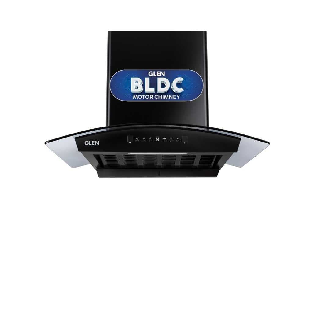 Glen 60cm 1500 m³/hr BLDC Filterless Thermal Autoclean Kitchen Chimney, Curved Glass
