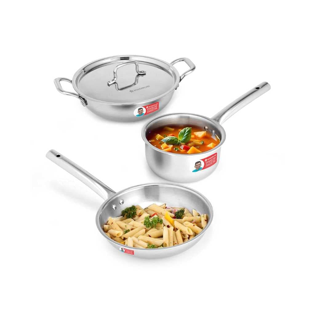 Wonderchef Venice Triply Stainless Steel 4 Pc Cookware Set