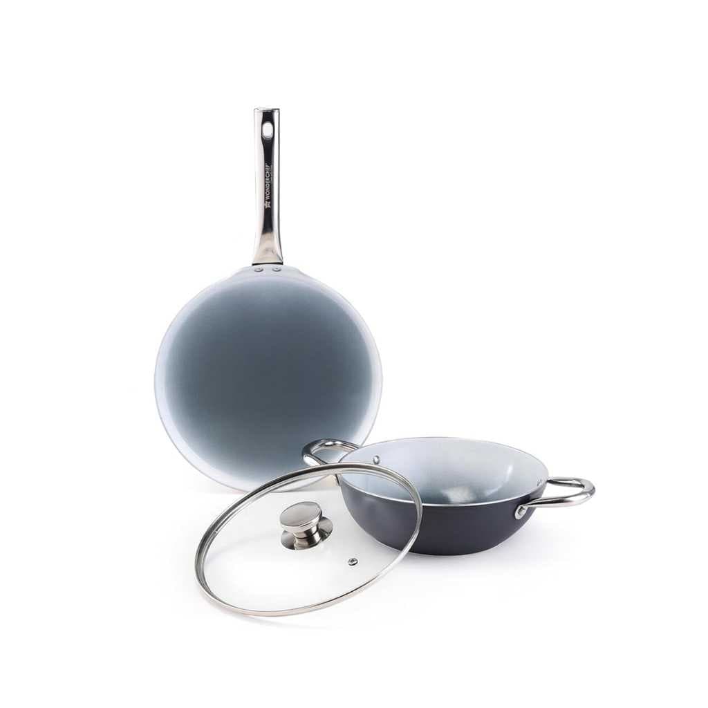 Wonderchef Eco-Glide Ceramic Cookware Set (Kadhai & Tawa)