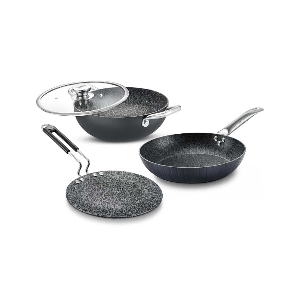 Prestige Durastone Hard Anodised Non-Stick Cookware Set