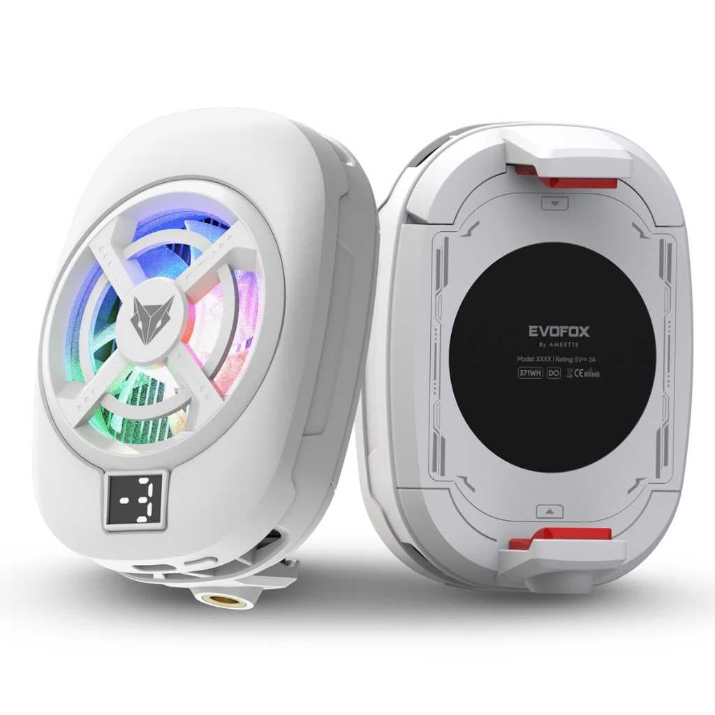 EvoFox Hailstone S Mobile Cooling Fan – 15W RGB Gaming Phone Cooler