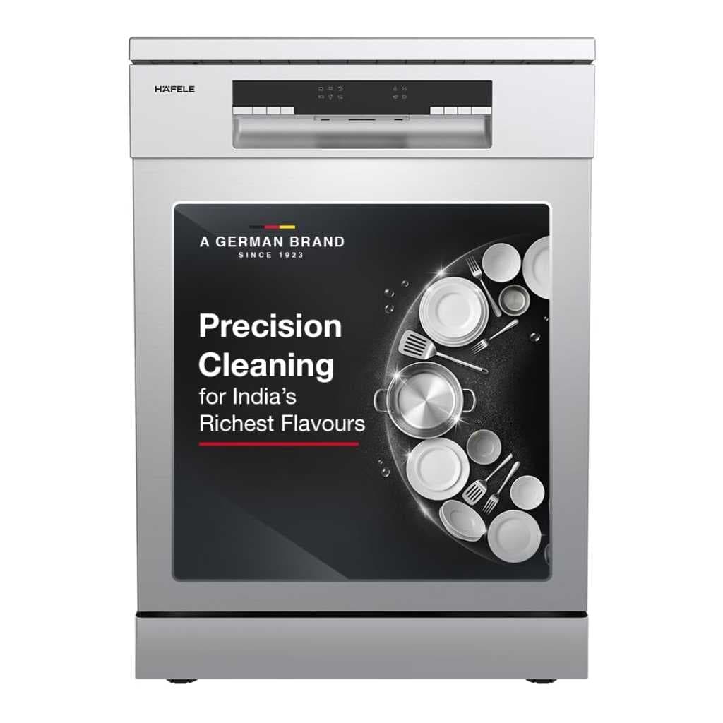 Hafele Aqua Chrome 13 Place Settings Free Standing Dishwasher