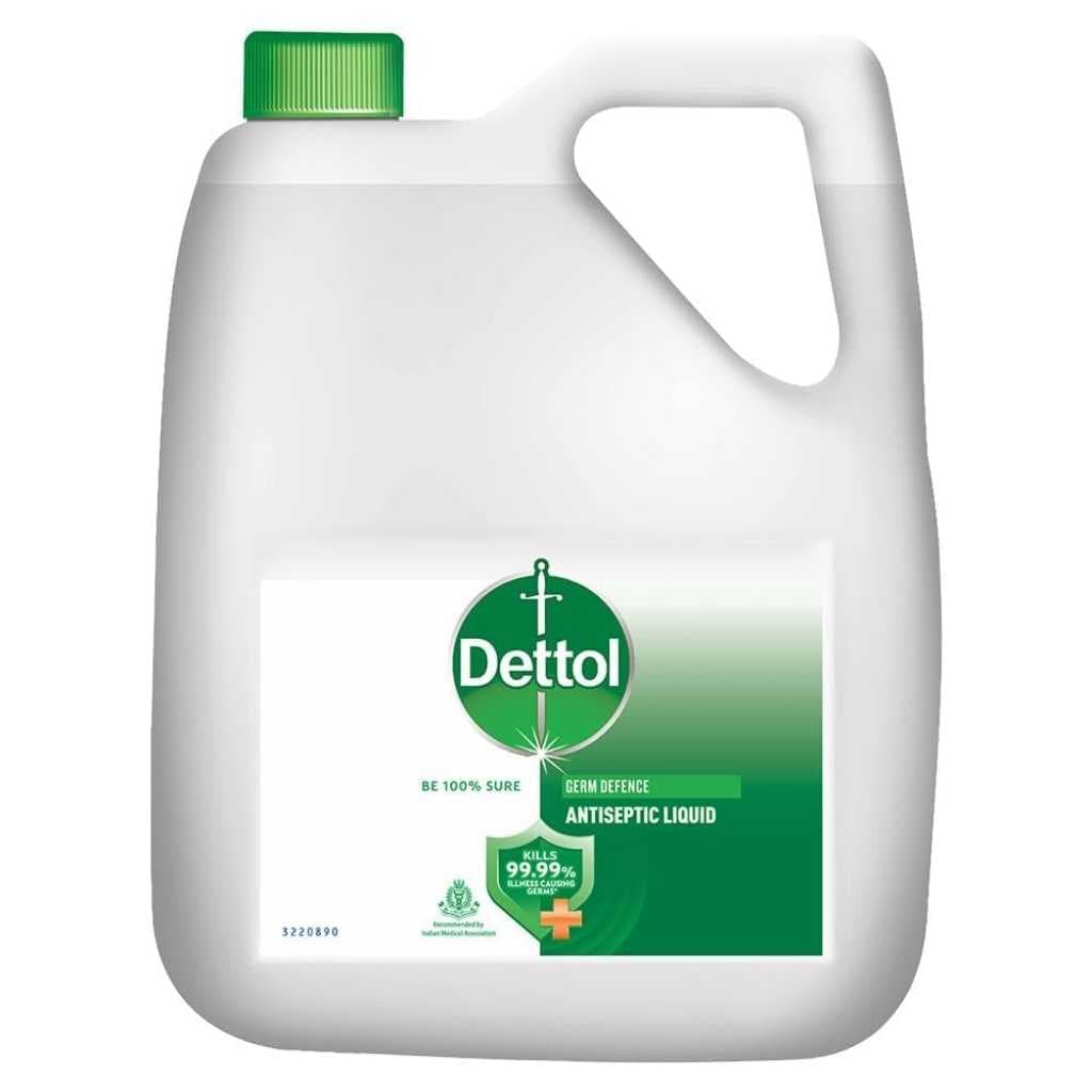 Dettol Disinfectant Antiseptic Liquid – First Aid, Surface Cleaning & Personal Hygiene, 5 L