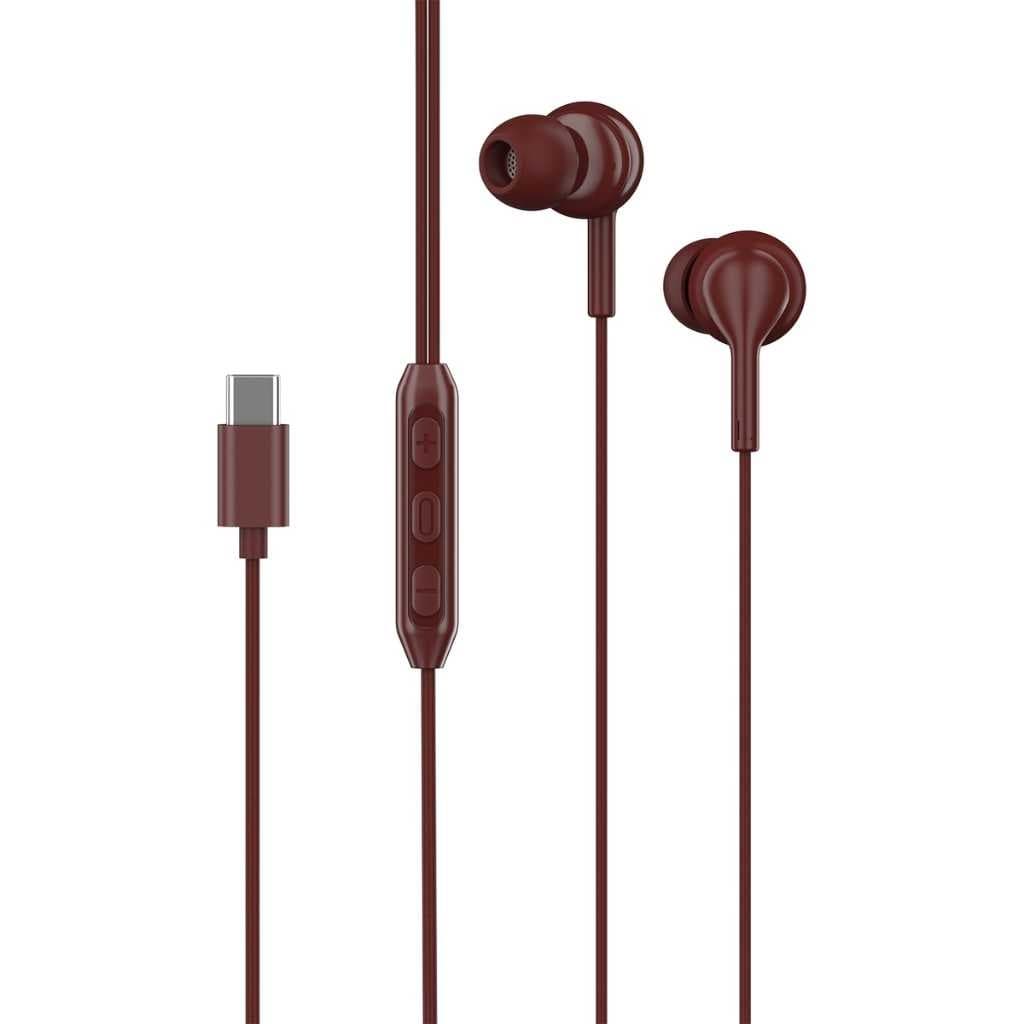 Boat Bassheads 100 C Wired In-Ear Earphones with Type-C Jack (Maroon)