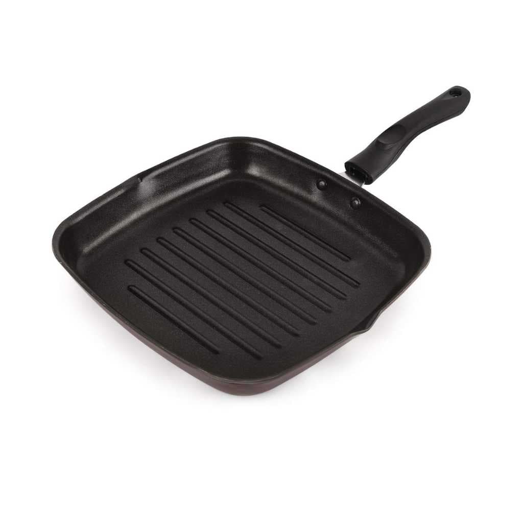CELLO Aluminium Non-Stick Induction Base Grill Pan with Cool Touch Handle, Blac