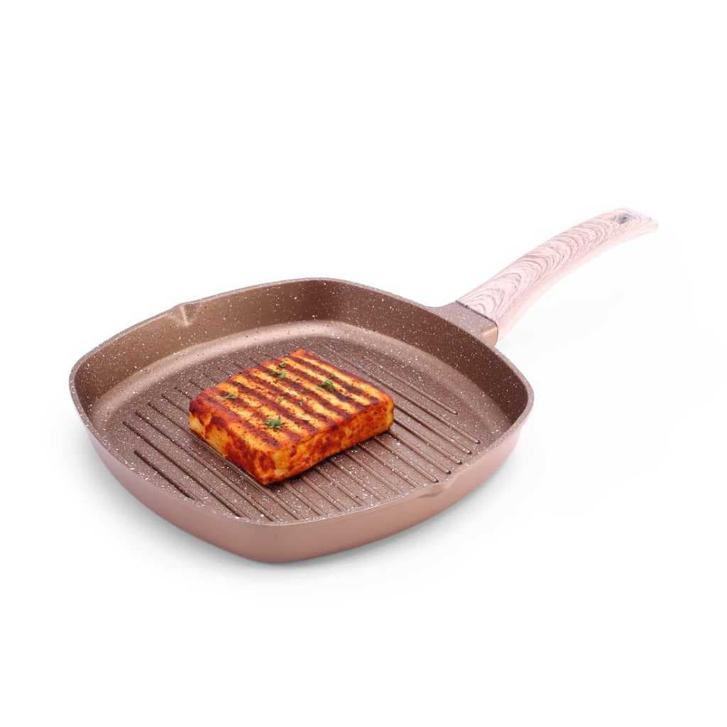 Wonderchef Duralife Die-cast Non-Stick Grill Pan 24cm, Copper