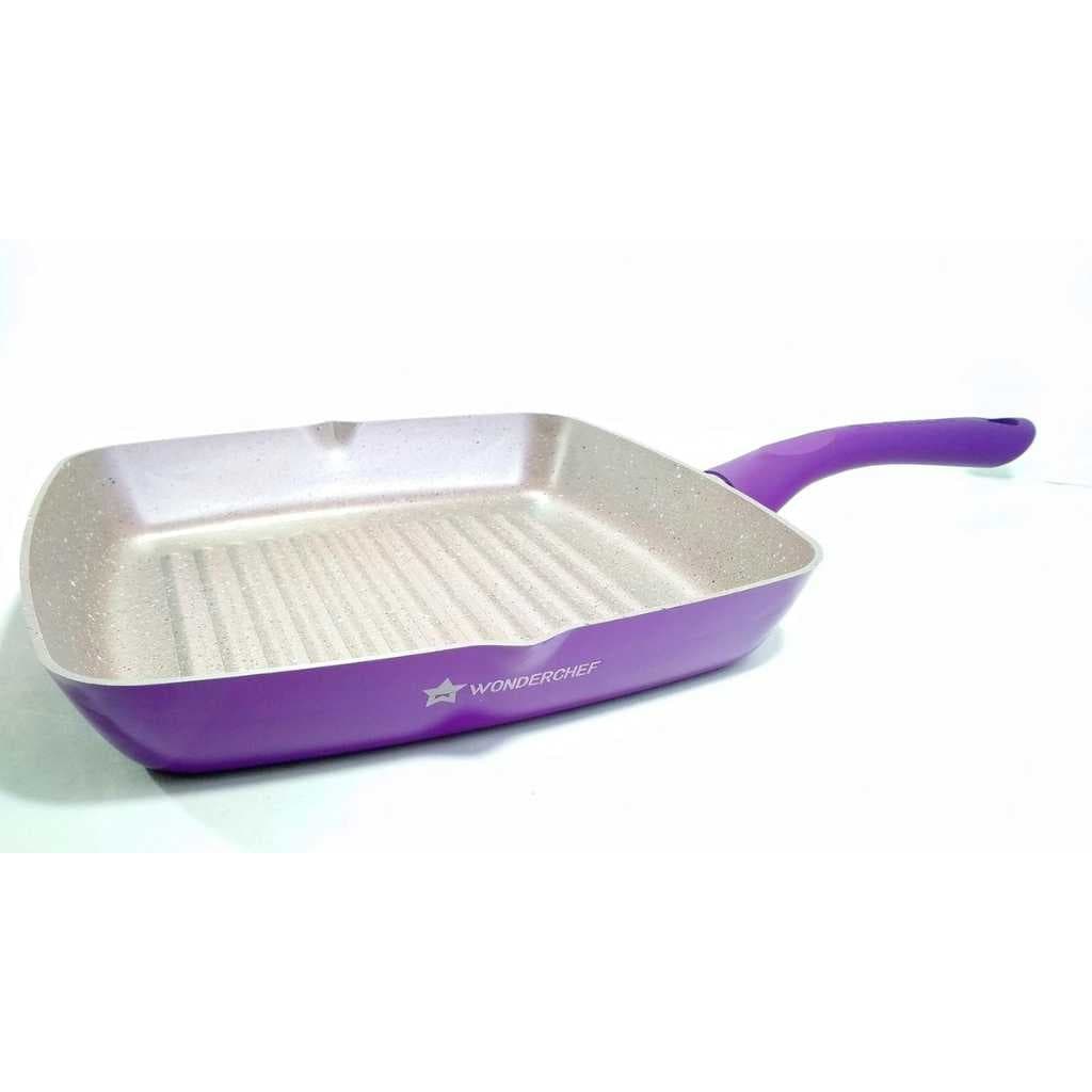Wonderchef Royal Velvet Meta Tuff Healthy Non-Stick Grill Pan, 24cm, 1.8 Litre