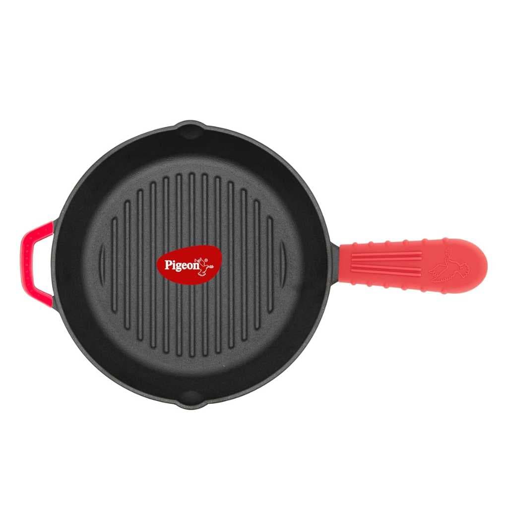 Pigeon by Stovekraft Cast Iron Grill Pan, 25 cm