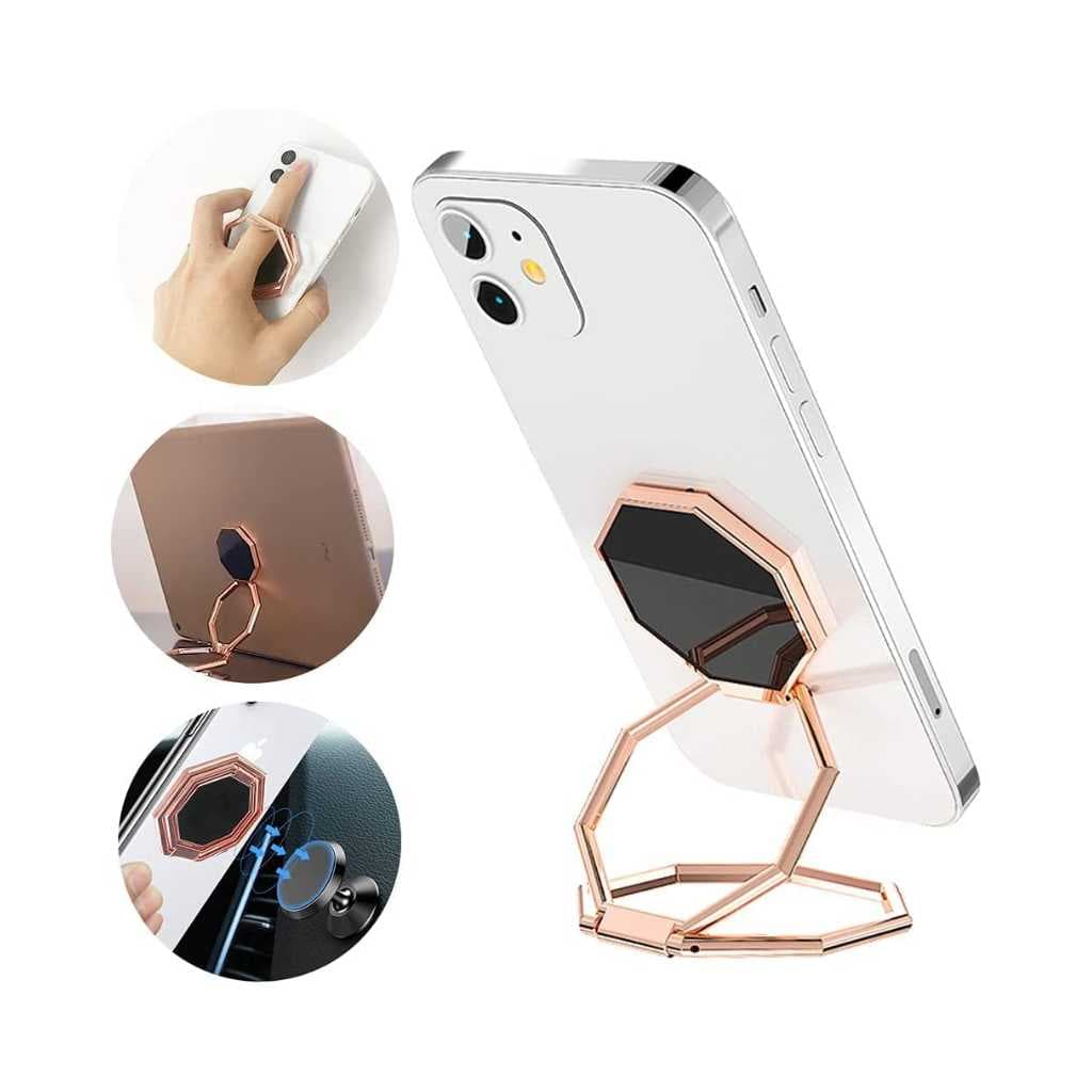 KolorFish Ring Holder Finger Kickstand Foldable 360° Rotation (Rose Gold)