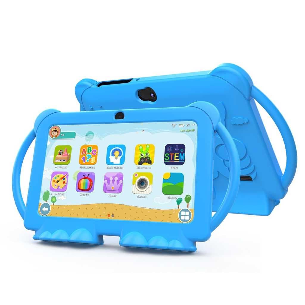 Kids Tablet 7 Inch Android 12 | 4GB RAM 32GB ROM | Parental Control | Shockproof Case | Dual Camera