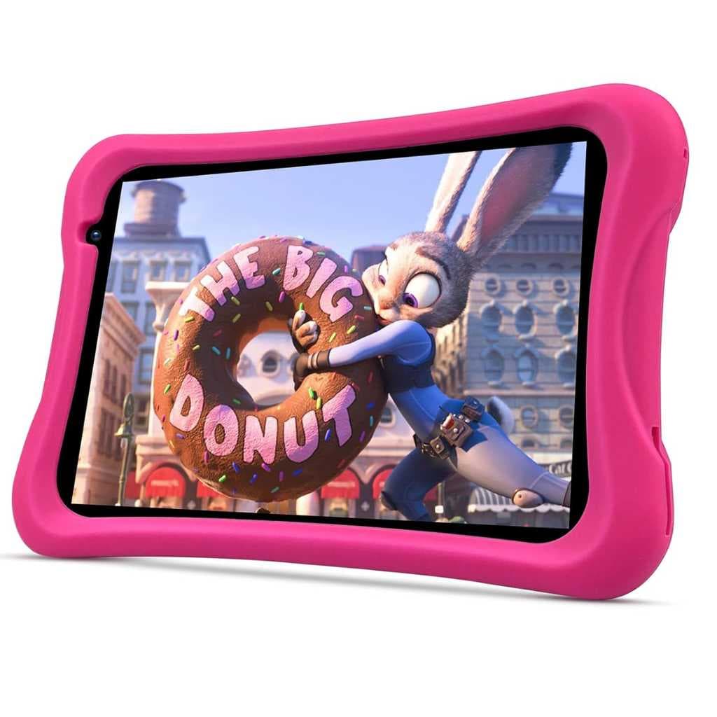 PRITOM 8 Inch Kids Tablet | Android 10 Go | 2GB RAM + 32GB ROM | Parental Control | HD IPS Display | Shockproof Case (Pink)