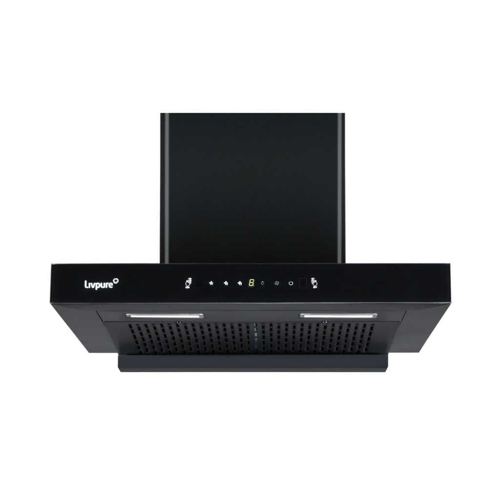 Livpure Fenix 60 cm T-Shape Kitchen Chimney (Filterless, 1400 m³/hr, Black)