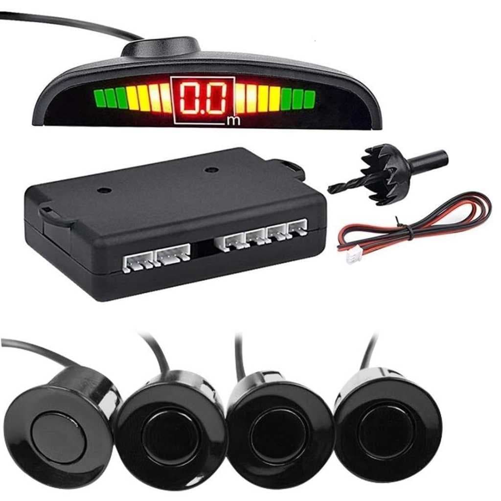 Kozdiko Black Reverse Car Parking Sensor Set of 4 Pcs for All Cars