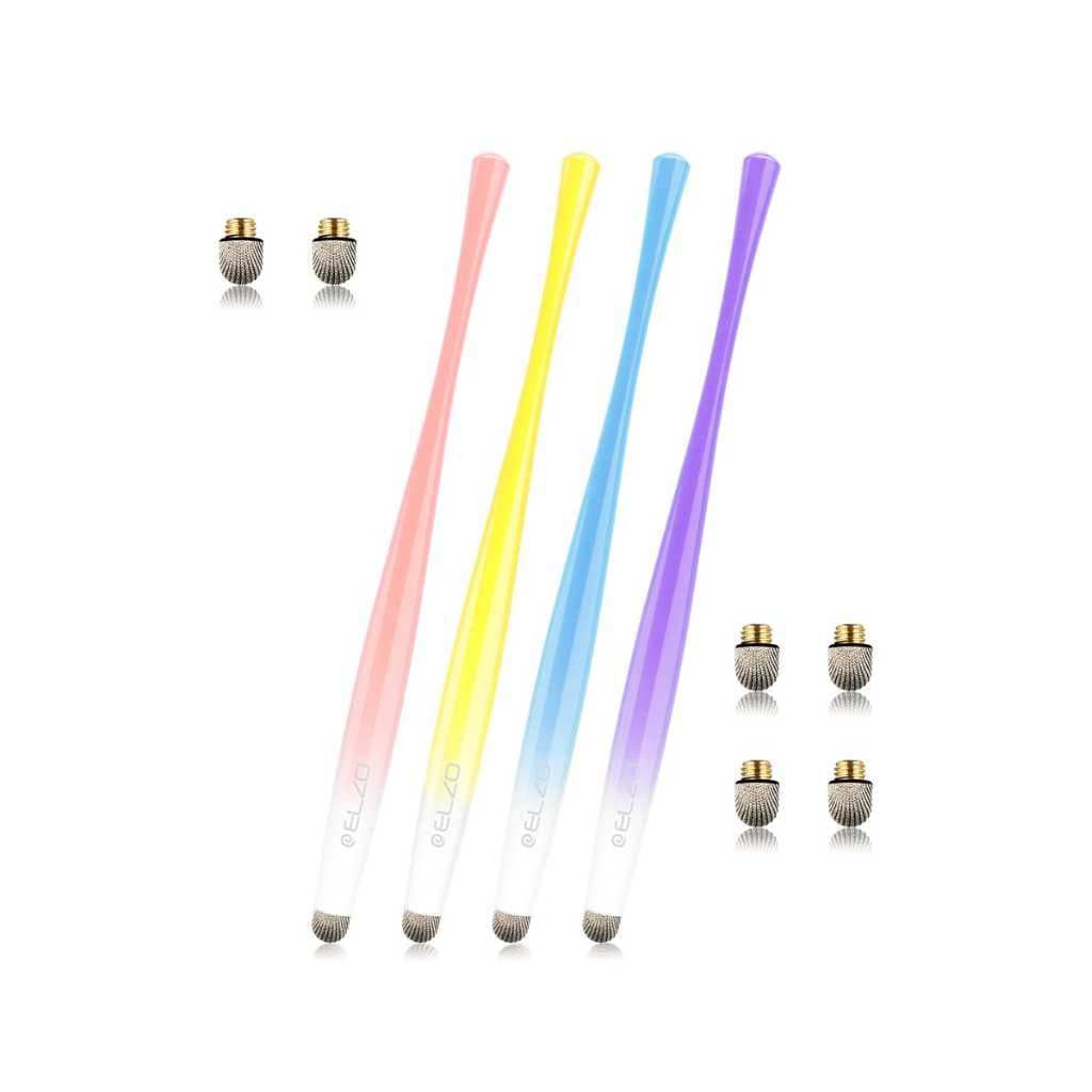 ELZO Capacitive Stylus Pens Premium Metal Slim Combo (4 Pack)