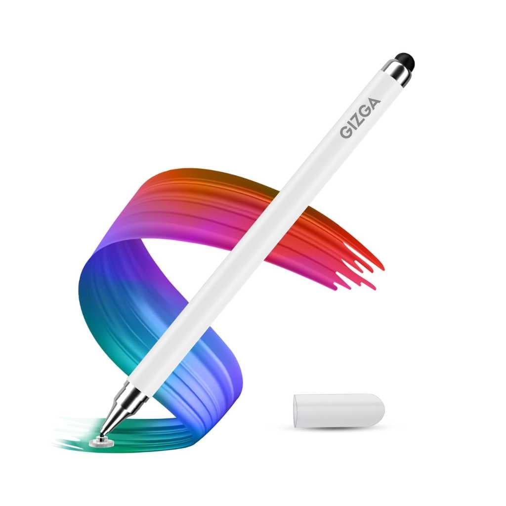 Gizga Essentials 2-in-1 Universal Stylus Pen (White)