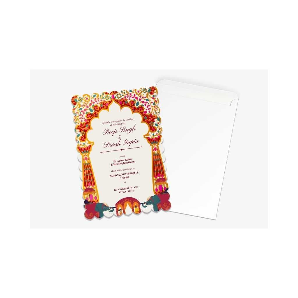 Scallop Shape Invitation