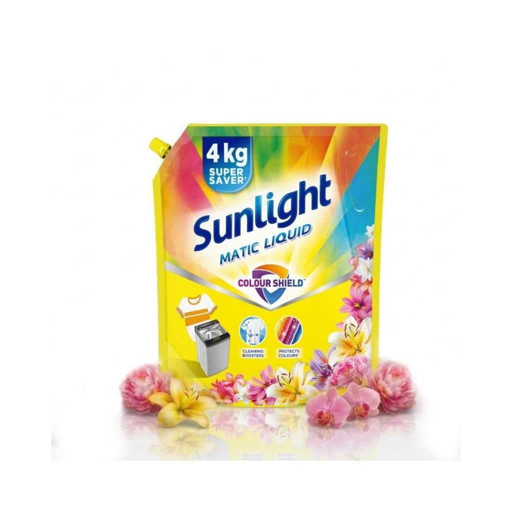 SUNLIGHT Matic Liquid Detergent with Colour Shield – 4Kg Super Saver Pack