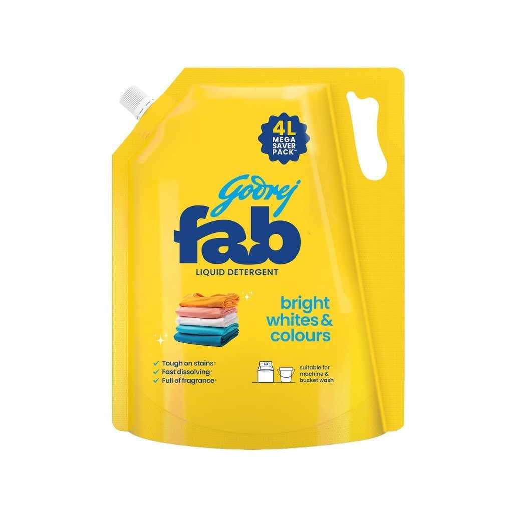 Godrej Fab Liquid Detergent Refill Pouch for Machine – 4 L