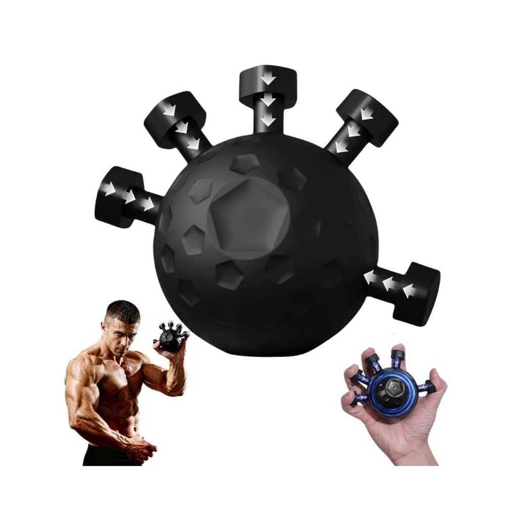 Finger Strength Trainer Grip Ball with Adjustable Resistance Knobs