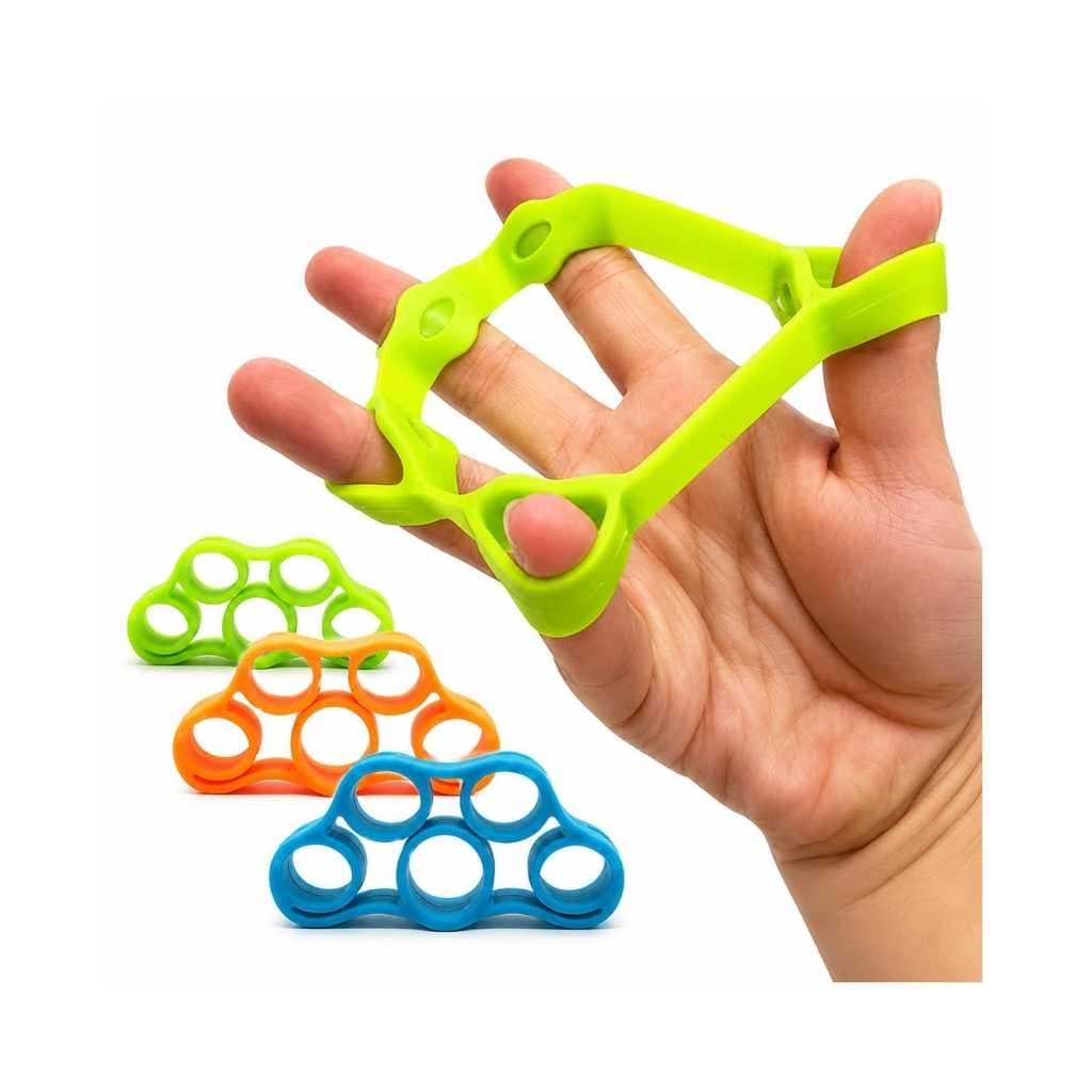 LeCore Finger Strengthener Resistance Band Silicone Grip Trainer