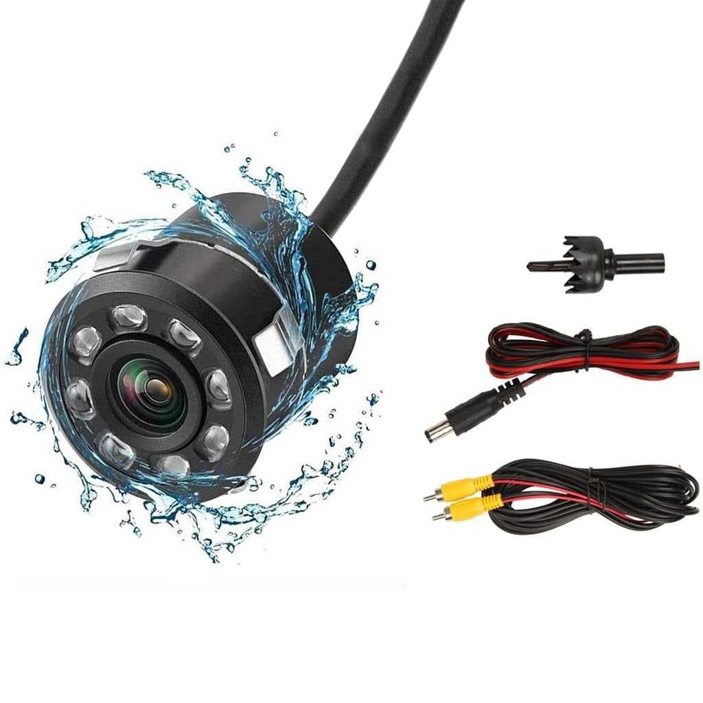 Audio Wheels 8 LED Night Vision Car Back Rearview HD Waterproof Reverse Camera
