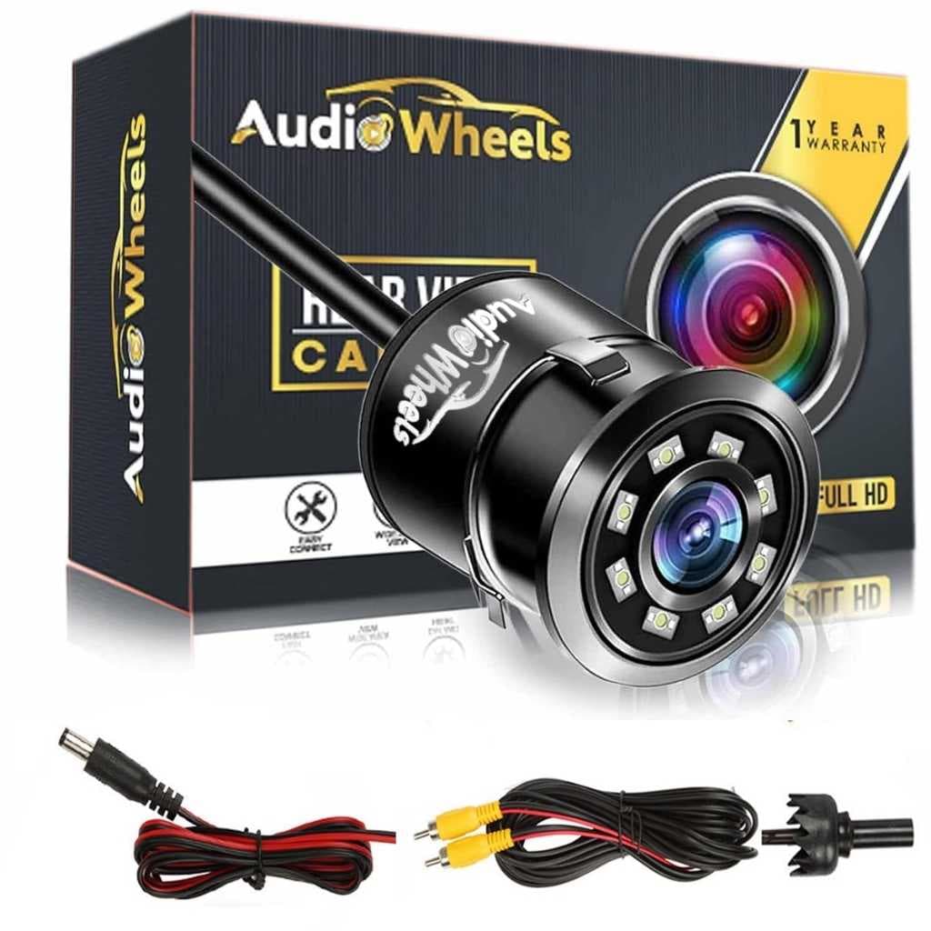 Audio Wheels Wide-Angle Night Vision Waterproof LED Bumper Reverse Parking Camera