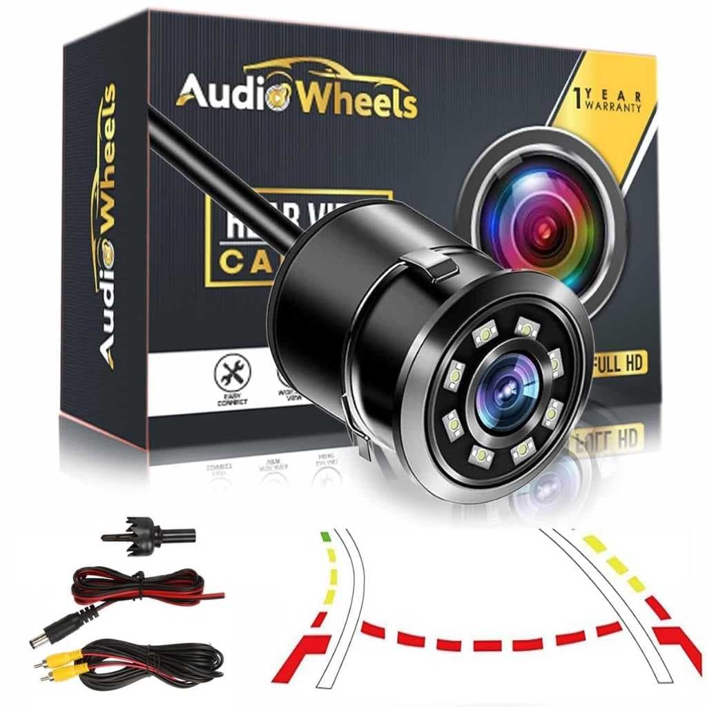 Audio Wheels Dynamic Path Guide Line Rear View Car Reverse Camera