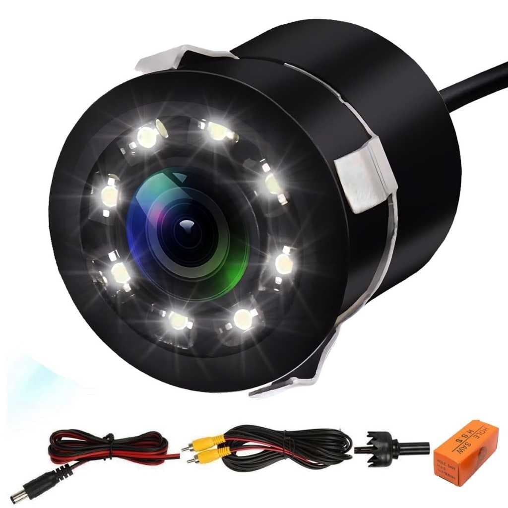 Wagzo Night Vision 8 LED Waterproof Car Reverse Camera