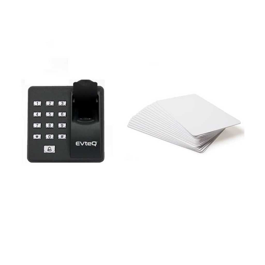 EvteQ EV-851 Standalone Fingerprint & RFID Biometric Access Control System with 50 Thin RFID Cards