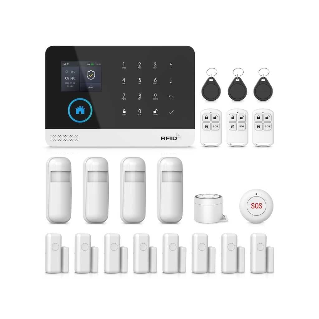 LWOHSI Wireless 4G/WiFi Home Alarm Security System 21 Pieces Kit
