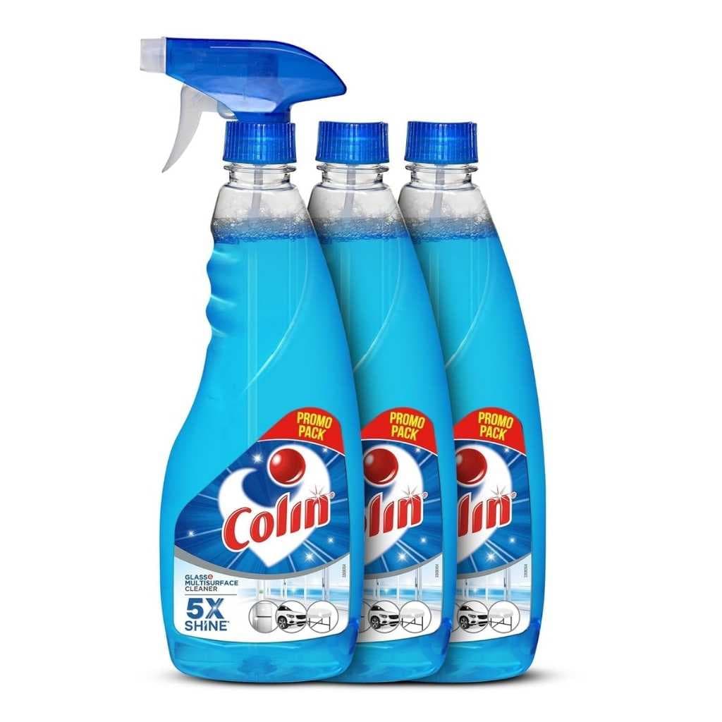 Colin Glass & Surface Cleaner Liquid Spray – 500 ml × 3