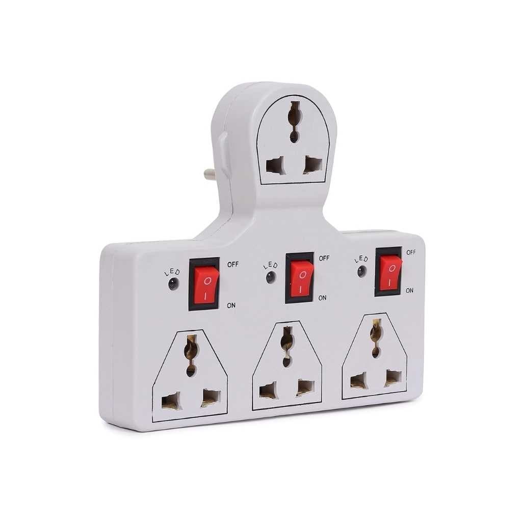 Digiway 4 Universal Socket 3 Switch Multiplug Extension Board