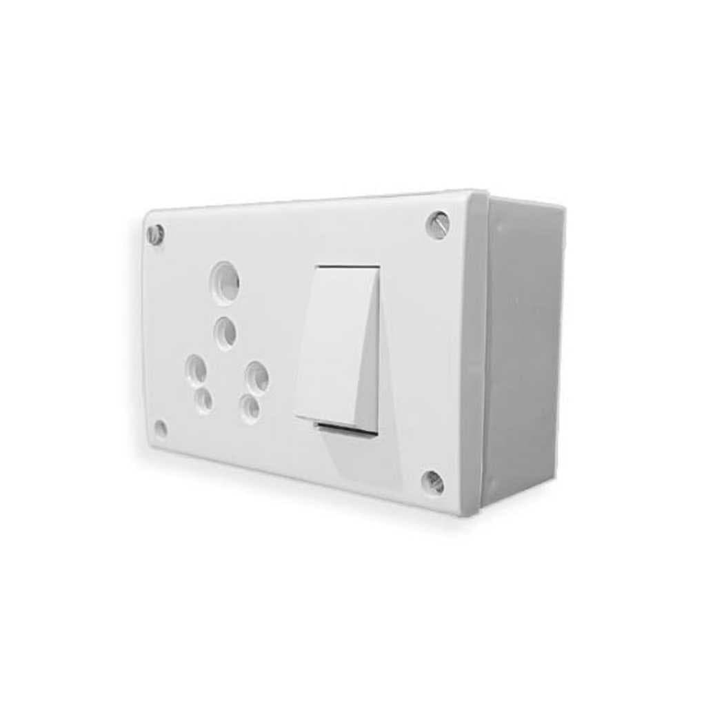 Kushan 6 Amp 5 Pin Electrical Socket (Pack of 10)