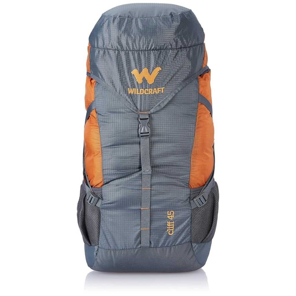 Wildcraft 45 Ltrs Grey and Orange 2 Compartment Rucksack Large